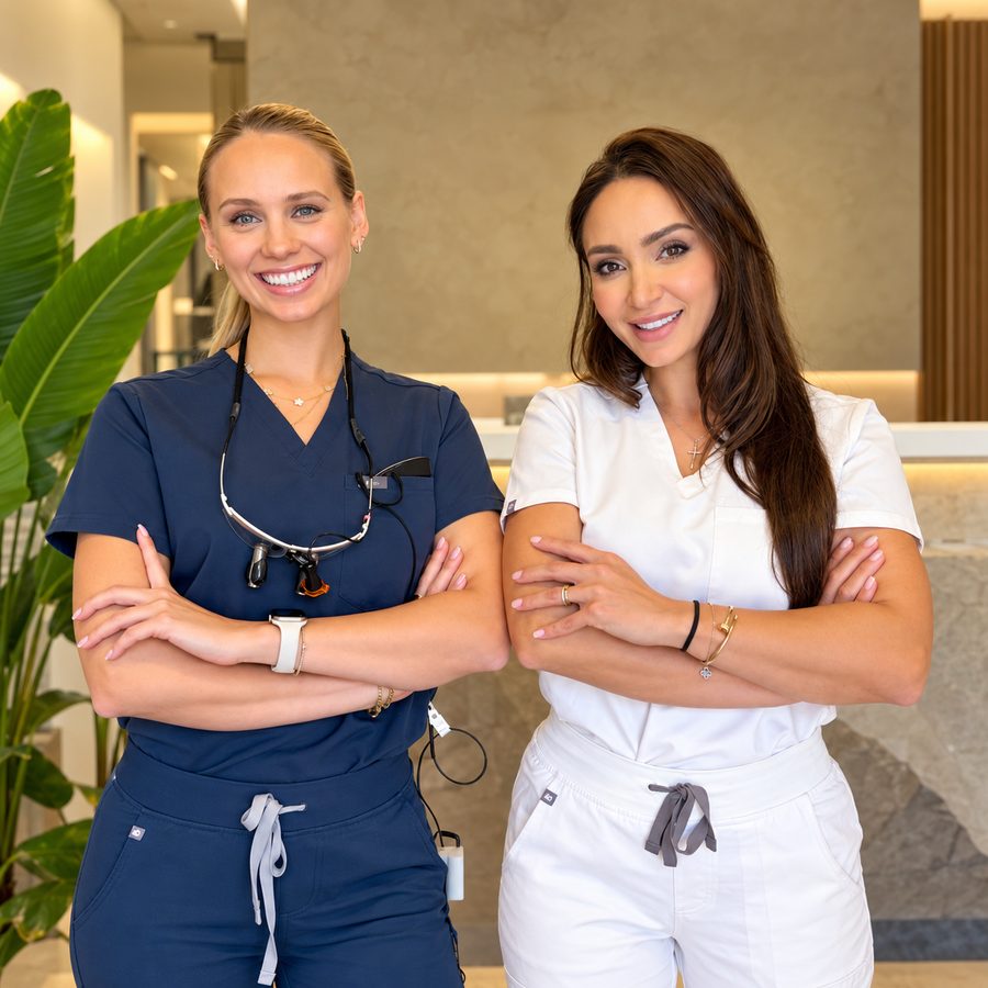 Dr. Katja Noonan and Dr. Rhonda Kalasho at TruGlo Modern Dental La Jolla